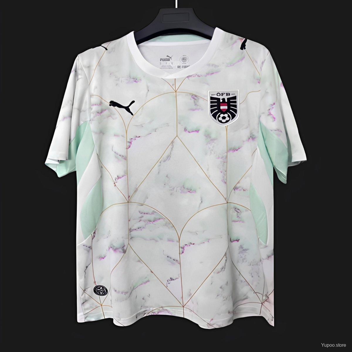 Camiseta de fútbol Austria 2026 VISITANTE MANGA CORTA VERSION FAN